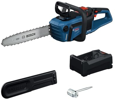 Bosch Pro 18V System Sega a catena GKE 18V-40 | barra da 40 cm, motore brushless, inclusi chiave a tubo-cacciavite, copertura catena, batteria e caricabatteria