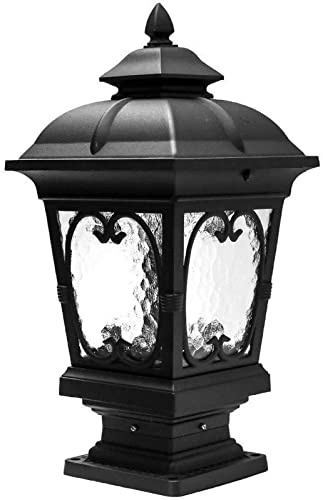 Garden Post Light Die-cast Aluminum Water-Grain Glass Decorative Columns Lantern Modern Simple Waterproof Outdoor,for Living Space