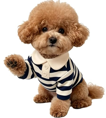 Maglietta per Cani Piccoli,Vestiti a Righe con Collare - Abbigliamento Traspirante Per Cani | per Vacanza Viaggio Outdoor Compleanno Fotografia