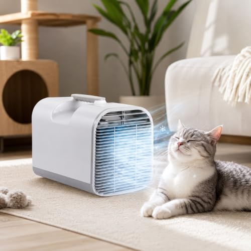 LYJIANGXIN Condizionatore Portatile 4400/5100 BTU, Climatizzatore Mobile 4 in 1 con Telecomando, Raffreddatore d'Aria, Deumidificatore, Ventilatore e modalità Silenziosa, Mini Clima per Campeggio