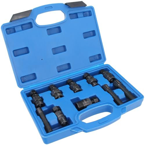 GEPCO Polradabzieher Set 15tlg Universal Abzieher Satz für Polräder mit Schlauchklemmen Werkzeug für Motorrad ATV M14 bis M28 Gewinde kompatibel mit Yamaha Honda Bosch Peugeot Ducati