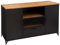 Atmosphera - Buffet 2 Portes Cierna Noir - Fer et Bois H140 cm