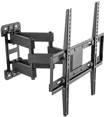 RICOO TV Wandhalterung Fernseher Halterung S7744 für 40-65 Zoll VESA 400 x 400 schwenkbare Fernsehhalterung Wand für Curved OLED Bildschirm Wandhalter neigbar bis 45 kg Schwenkarm universal
