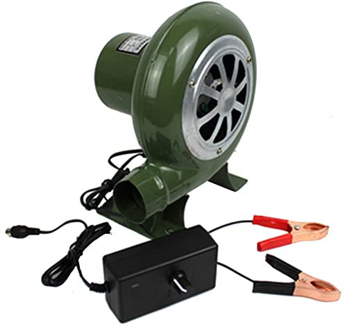 JKGHK Soffiatore per Barbecue Elettrico,Ventilatore Centrifugo Elettrico,Ventilatore per Camino Domestici A Doppio Uso 220V/12V,con Regolatore,per Gonfiabili per Barbecue da Picnic Interni/Easterni