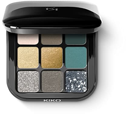 KIKO Milano Glamour Multi Finish Eyeshadow Palette 06 | Palette With 9 Eyeshadows In Different Finishes