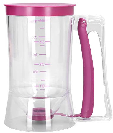 Porcionador de Masa, Dispensador de Masa para Pasteles, Vaso Medidor de 900 Ml, Dispensador de Masa con Tapa y Báscula para Tortitas Muffins Gofres y Cupcakes