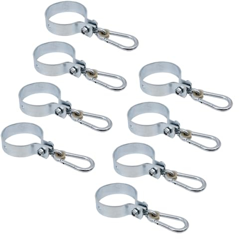 4IQ Group Schaukelschelle Ø100 mm - 8er Set Schaukelschellen - Schaukel Befestigung Balken für Rundholz - Schaukelaufhängung aus verzinktem Stahl