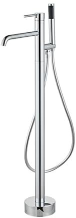 XJTNLB Rubinetto Vasca Freestanding Cromo Miscelatore Doccia con Deviatore e Doccetta Girevole a 360° Rubinetti per Vasca da Bagno-B