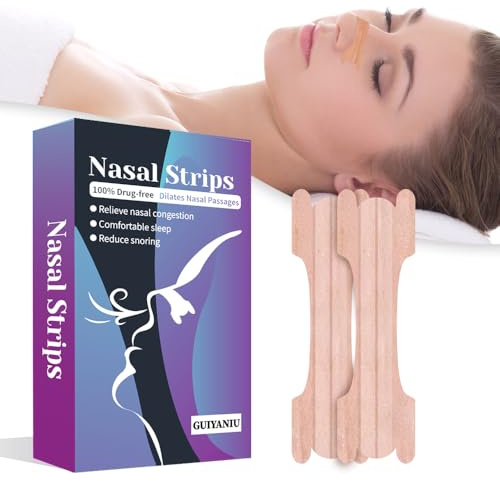 Nasal Strips 80 Pieces Nose Strips Snoring Aids for Men Relieve a Blocked Nose Due to Colds for Sleep Anti Snoring Devices Nose Strips Anti Snore Drug-Free