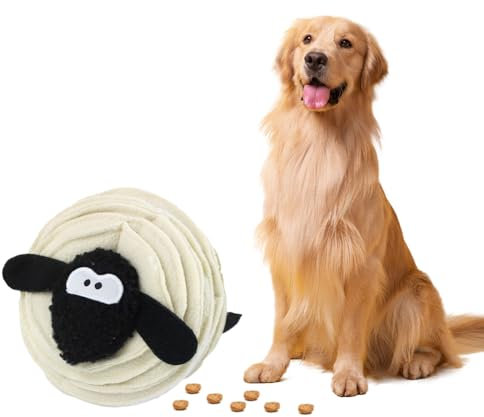 Occtingkind Schnüffelball für Hunde,Widerstandsfähiges Intelligenzspielzeug,Schnüffelspielzeug,Interaktive Hundespielzeug,Feeder Hundespielzeug Intelligenz,Schnüffelteppich für Hunde in Weiß