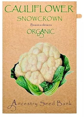 Organic Cauliflower ❁ Snowcrown ❁ 50 Seeds Heirloom - Non GMO