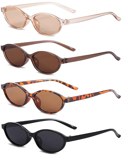 4 PCS Occhiali da Sole Donna Sunglasses Donna da Anni 90 Protezione UV