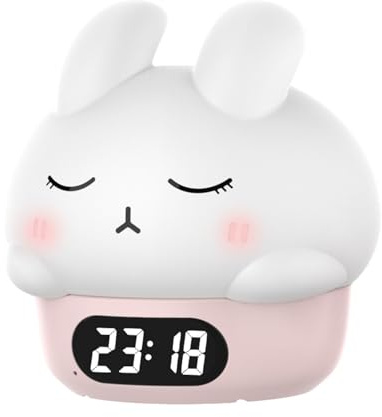 Bunny Night Light Réveil | Silicone Pat Light | Veilleuse d'entraînement du sommeil, lampes tactiles rechargeables, longue durée de vie de la batterie, lampe de réveil amusante pour veilleuse de