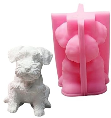 Moldes de silicona Molde de Animales Preciosos 3D Dog Yeso Molde de resina epoxi Moldes hechos a mano Moldes Decorativos