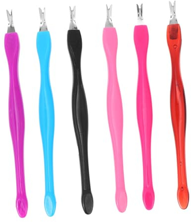 Anneome Herramientas para Uñas con Tenedores para Piel Muerta Removedor de Cutículas con Mango Cómodo Diseño Punta para Manicura y Pedicura Casa y Salón Colores Surtidos