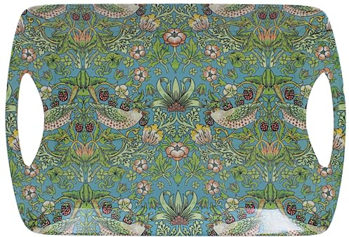 The Leonardo Collection William Morris - Bandeja Grande para el hogar y la Cocina, bandejas duraderas para Aperitivos y Comidas, Bandeja Ligera para Servir Alimentos, Bonito Regalo para Mujeres y