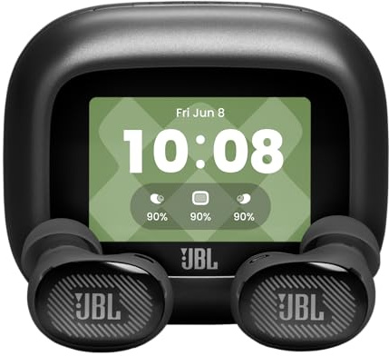 JBL Live Buds 4, Trådlösa Bluetooth‑Hörlurar, Svart | 40 Timmars Batteritid, True Adaptive Noise Cancelling och JBL Signature Sound, IP55 Vattentåliga, Smart Laddningsfodral