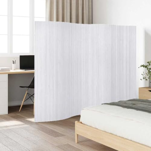 Lumanois Pannello Divisore per la Stanza in bambù Bianco Larghezza 250 cm Altezza 165 cm, Mobili,Separè, 6.35kg-241670