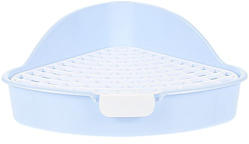 POPETPOP Toilette per Conigli e Piccoli Roditori, Lettiera Triangolare in Plastica Resistente, Vasino per Porcellini d'India e Furetti, per Gabbie e Giardino