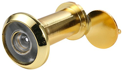 UHPPOTE Security Home Door Viewer Scope Brushed Spyhole Wide Angle (Golden)