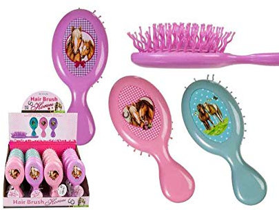 itsisa 3er Set Haarbürste Pferde Motive - tolles Mädchengeschenk Reisehaarbürste