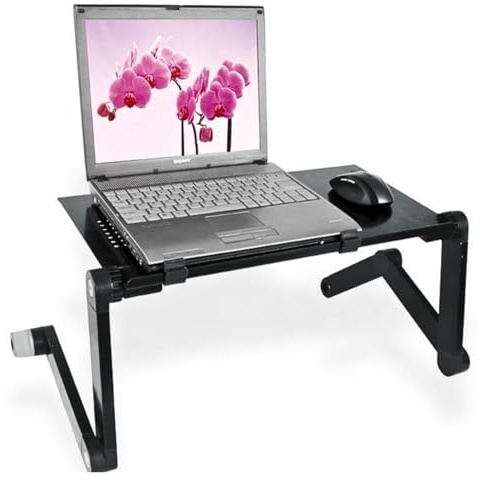 AMOS Multi Desk Adjustable Folding Ergonomic Portable PC Laptop Notebook Tablet Table Breakfast Bed Tray Book Holder Stand