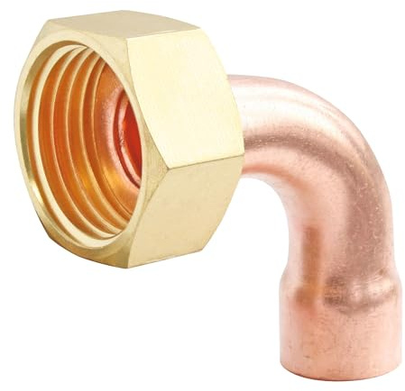 SOMATHERM FOR YOU, Raccord coudé en cuivre Ø16 à souder avec écrou tournant 20/27 pour plomberie - Idéal pour réseaux d'eau sanitaire et chauffage - Installation facile | Facilitez montage et démontage sur votre réseau grâce à l'écrou tournant de ce coude cuivre.