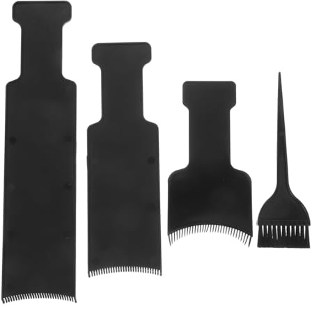 Lurrose 4 piezas Juego tablero balayage y cepillo 3 piezas tablero peine superior balayage paddle tableros reflejos profesionales y cepillos para teñir cabello para peluquería y bricolaje casero