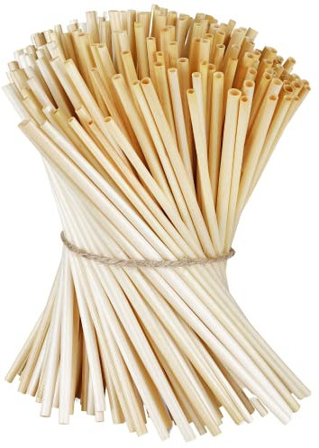 BEESI 200 Stück Bastelstrohhalme für Strohsterne, Basteln, Natur, Weihnachtsdekoration mit Kindern, Bastelbedarf für Weihnachtsstrohhalme, 20 cm langer Strohhalm