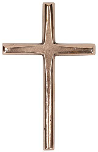 Butzon & Bercker Bronzekreuz Wandkreuz 10,5x6,5 cm - Handgefertigt | Kreuz aus Bronze für Wand, Metallkreuz Made in Germany, Geschenk zur Taufe, Kommunion, Firmung oder Hochzeit, Dekoration