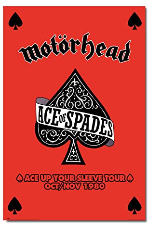 Grupo Erik Heavy Metal Poster - Motorhead Ace Up Your Sleeve Tour - Deko Wohnzimmer oder Deko Schlafzimmer - Zimmer Deko - Größe : 61 x 91, 5 cm - Rock Fanartikel - Offizielle Lizenz