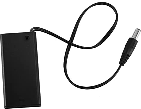 DC 9V PP3 BoîTier de Support de Batterie BoîTier de sur/Off Couvercle de L'Interrupteur + Fiche 2.1Mm