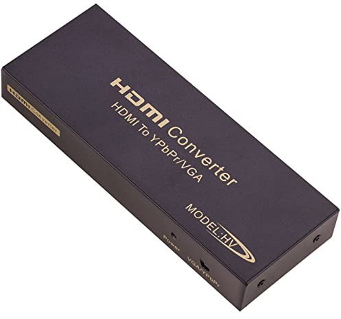 CableMarkt - Convertitore da HDMI Femmina a VGA Femmina per componenti YPbPr in Colore Nero e Custodia in Metallo