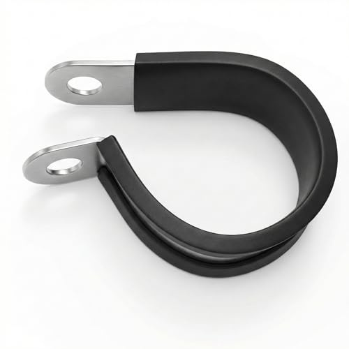 Lumonic 10x 40mm Rohrschellen mit Gummieinlage Edelstahl V2A I Kabelschellen zum Schrauben I Schlauchschelle 40mm, Rohrschellen, Befestigungsschelle 40mm, Rohrhalterung