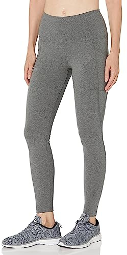 Jockey Dam basic ankelrem av bomullsstretch med sidoficka, leggings, Mörkgrå, M