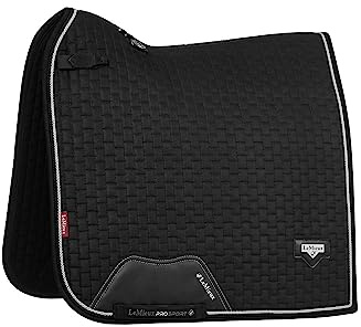 LeMieux Schabracke Puissance Suede Schwarz - Dressur Full/WB - Schwarz