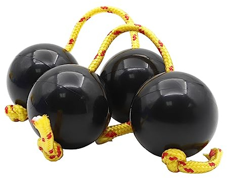 Erpmlyo 2 pares de bolas de ritmo Aslatua African Shaker Aslatuas Instrument Rhythmic Ball