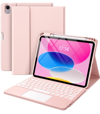 Harvopu for iPad A16 11th/10th Generation Case with Keyboard, Folio Cover