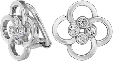 Traveller Ohrclip - Blume - Platiniert - Kristalle - 157682