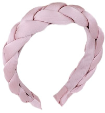 Geflochten Haarreif,Breit Stirnband,Haarband Damen,Mode Haarschmuck,Rutschfeste Haaraccessoires,für Damen und Mädchen,für Make up,Dusche,Hautpflege,Geburtstag,Party,Rosa