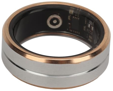Anillo Inteligente, Rastreador de Salud de Monitoreo del Sueño de Acero Inoxidable de Cerámica, Rastreador de Actividad Física con Control de (Talla 9)