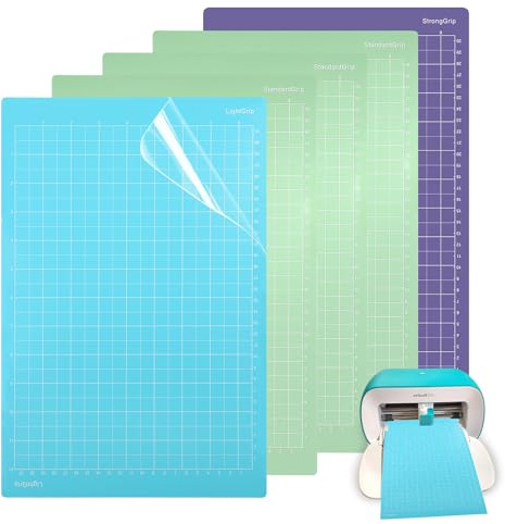 LALAGO Tappetino da taglio per Cricut Joy Xtra, 5 pezzi di tappetini da taglio adesivi di ricambio, tappetino da taglio autoadesivo per lavori manuali (StandardGrip LightGrip StrongGrip)