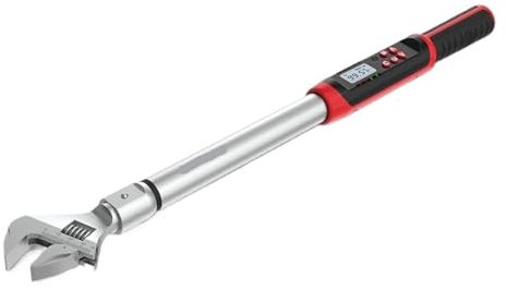 Llave Dinamométrica Digital Llave dinamométrica digital ajustable de 5-99,6 pies-libras/6,8-135 N-m, llave dinamométrica de extremo abierto de 14 × 18 mm, mandíbula ajustable de 38 mm Llave Dinamométr