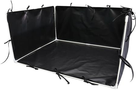 perfk Innenhunde Töpfchen Tablett hohe Wände Hund Toilettenzaun kein Verschütten bequem Hundetoilettenwand für Wohnung