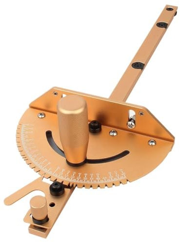 Miter Gauge Aluminum Alloy Handle Benches Table Saw Router Miter Gauge Ruler Tools Woodworking Assembly Sawing w/Table stop calib saw sled crosscut Gauge, extendable small Router tab incra cro