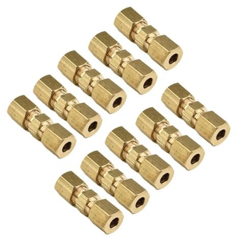 casstaly 10 Stück Bremsleitungsverbinder Ohne Bördelung 4,75 mm 3/16 Nützlicher Bremsleitungsverbinder für Marken-Bremsleitungs-Autozubehör