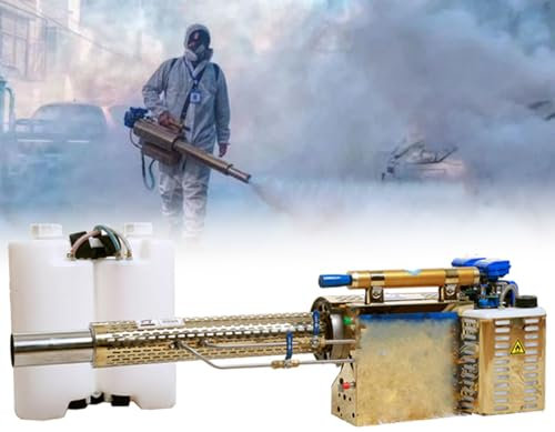 JJENXYYDS Nebulizador térmico de Chorro pulsado, a Gasolina, nebulizador desinfectante, pulverizador nebulizador, pulverizador portátil de 360°,para desinfección en Interiores y Exteriores,120