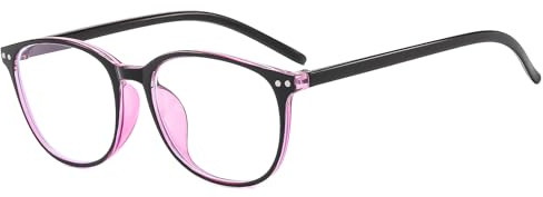 SuerTree Brille Blaulichtfilter leicht Kurzsichtigkeit Brille Damen Herren Rund -0.5