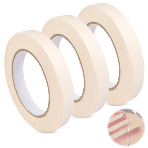 zorvixal 3 Rotoli Nastro Adesivo Bianco per Artisti,1.5cm×50m