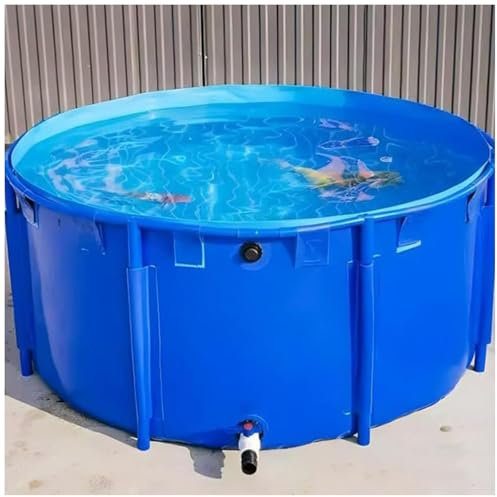 120cm*80cm,Oberirdischer Fischteichpool Aus Segeltuch, Oberirdischer Teich, Kreisförmiges Eindickungsbecken, Im Freien für Den Koi-Zuchtteich Zur Wasserspeicherung und Bewässerung